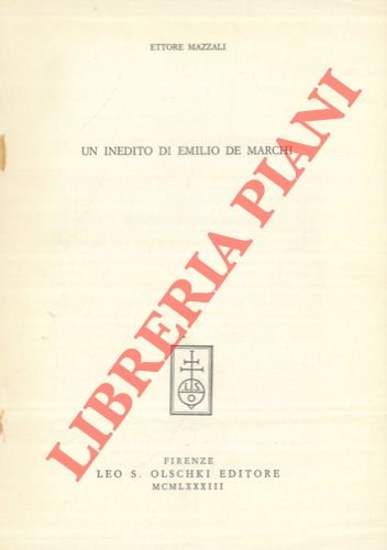 Un inedito di Emilio De Marchi.