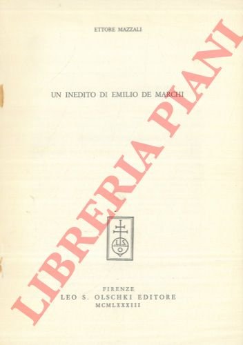 Un inedito di Emilio De Marchi.