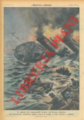 Un nostro sommergibile nell'Oceano Atlantico silura e affonda un incrociatore …