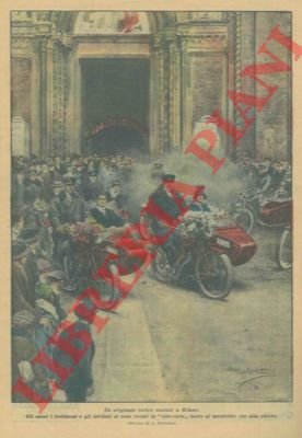 Un originale corteo nuziale a Milano: sposi, testimoni ed invitati …