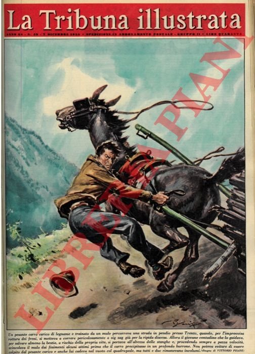 Un pesante carro carico di legname e trainato da un …