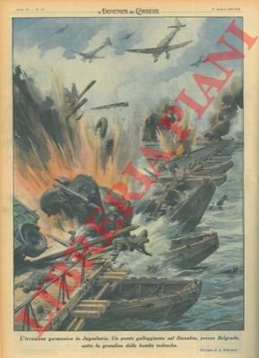 Un ponte galleggiante sul Danubio, presso Belgrado, sotto la grandine …