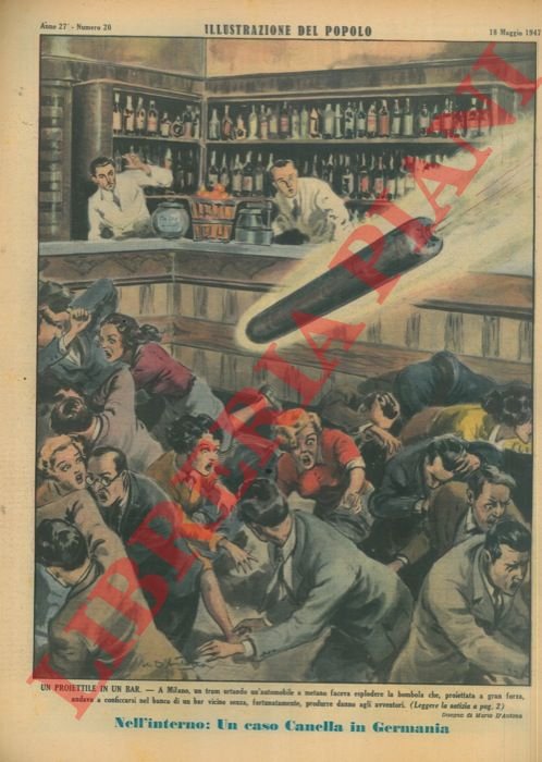 Un proiettile in un bar. A Milano, un tram urtando …