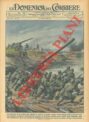 Un reparto di artiglieria italiana entra in azione contro i …