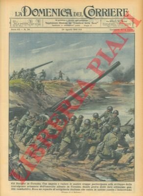 Un reparto di artiglieria italiana entra in azione contro i …