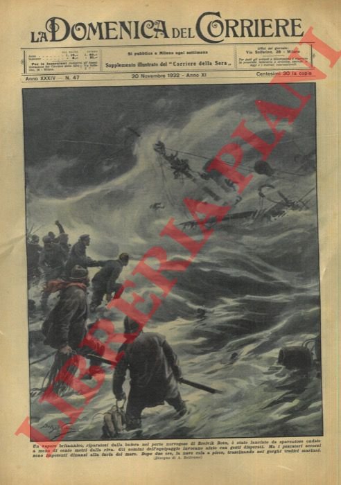 Un vapore britannico, riparatosi dalla bufera nel porto norvegese di …