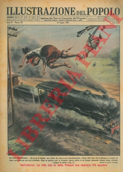 Un volo miracoloso. Nei pressi di Ostiglia, una ciclista che …