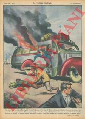 Una corriera sulla stradale Ferrere-Valfenera ad Asti si incendia.