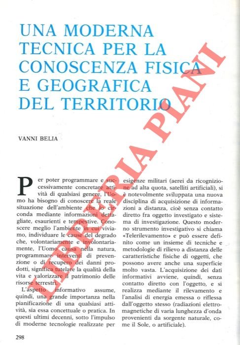 Una moderna tecnica per la conoscenza fisica e geografica del …