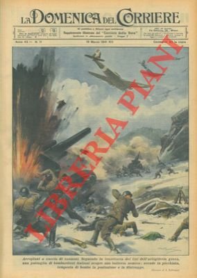 Una pattuglia di bombardieri italiani scende in picchiata e distrugge …