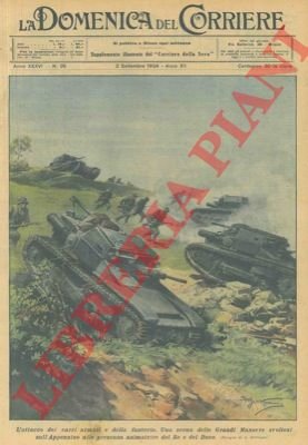 Una scena delle Grandi Manovre svoltesi sull'Appennino: l'attacco dei carri …