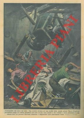 Una vettura deviata ad una svolta della strada presso Varzi …