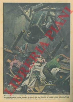 Una vettura deviata ad una svolta della strada presso Varzi …