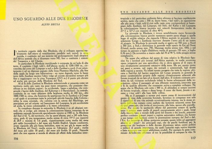 Uno sguardo alle due Rhodesie.