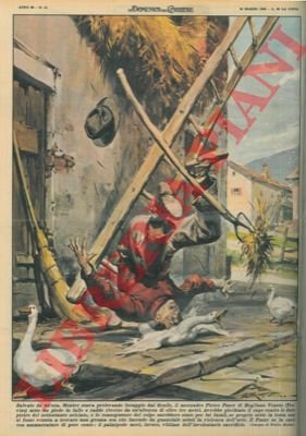 Uomo che cadeva riverso da un'altezza di oltre tre metri …