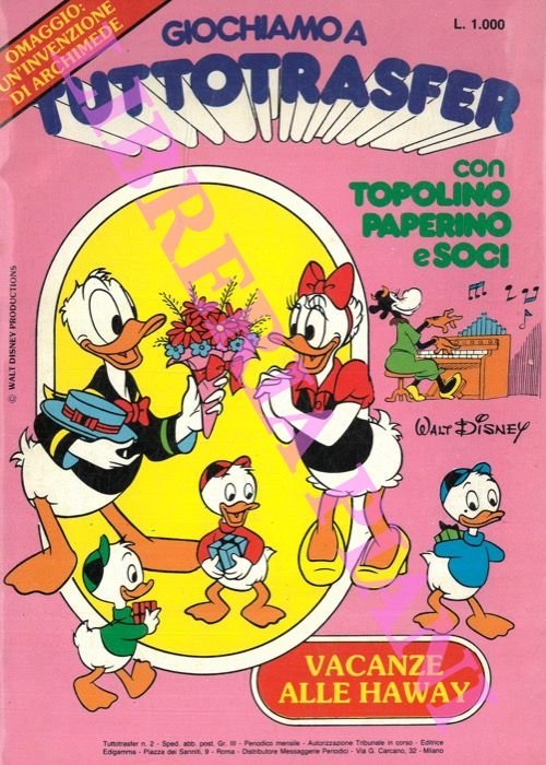 Vacanze alla Haway. Giochiamo a tuttotransfer con Topolino, paperino e …