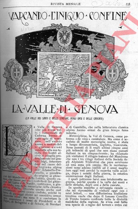 Varcando l'iniquo confine la Valle di Genova. La valle dei …