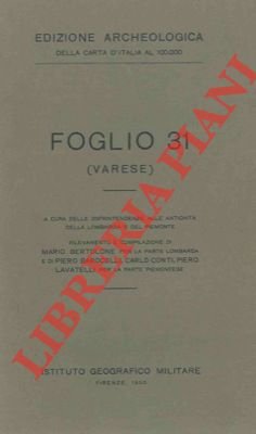 Varese. Carta Archeologica d'Italia. Foglio 129