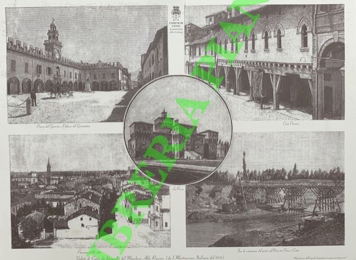 Vedute di Cento da fotografie del Marchese Aldo Rusconi