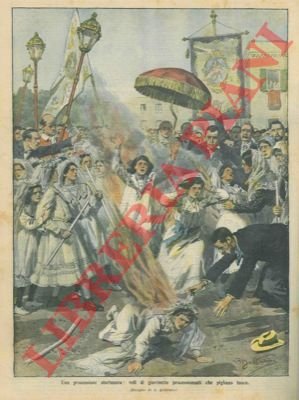 Veli di giovinette processionanti pigliano fuoco.