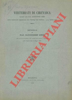 Vertebrati di Cirenaica.