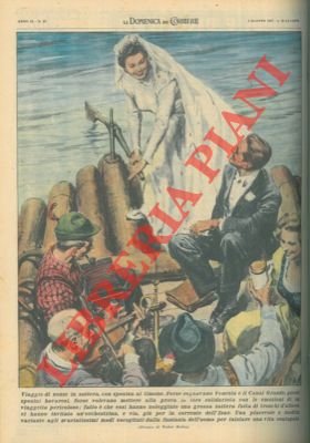 Viaggio di nozze in zattera, con sposina al timone.