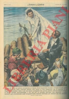 Viaggio di nozze in zattera, con sposina al timone.