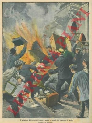 Vignaioli francesi assaltano e incendiano il municipio di Beziers.