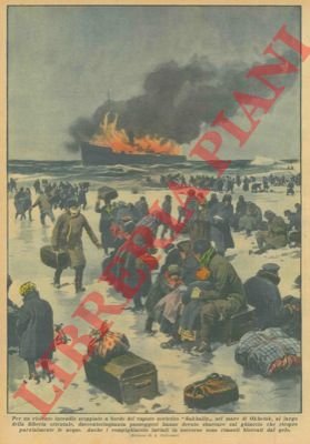 Violento incendio scoppiato a bordo del vapore sovietico "Sakhalin" nel …