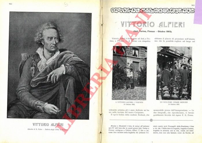 Vittorio Alfieri (Asti,. Torino, Firenze - Ottobre 1903)