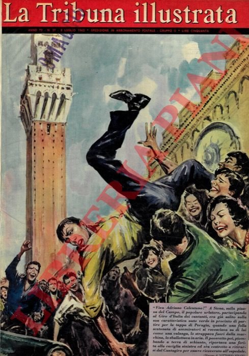 “Viva Adriano Celentano!” . A Siena, sulla piazza del Campo, … | Immagine Gallery 3