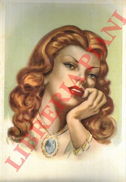 Volto femminile di "bionda/rossa" (holliwoodiana). Base fissa per calendario da …