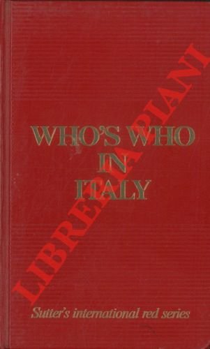 Who's who in Italy. 1997. Personal profiles: A-K, L-Z. Companies …