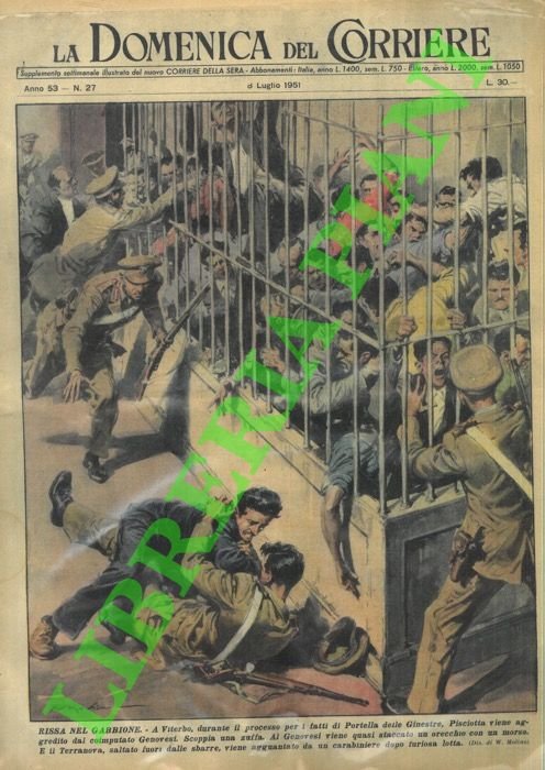 Zuffa tra Pisciotta e il coimputato Genovesi durante il processo …