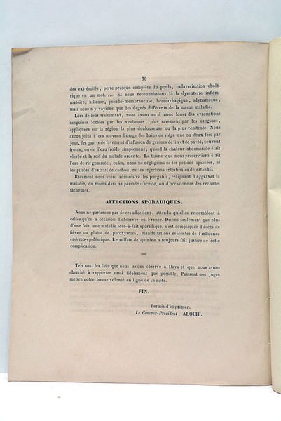 Essai de topographie médicale sur Daya (province d'Oran).