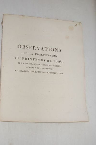 Observations sur la constitution du printemps de 1806, et sur …