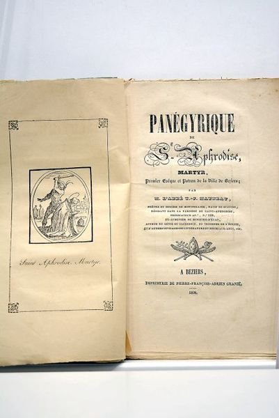 Panégyrique de St. Aphrodise martyr, premier évêque et patron de …