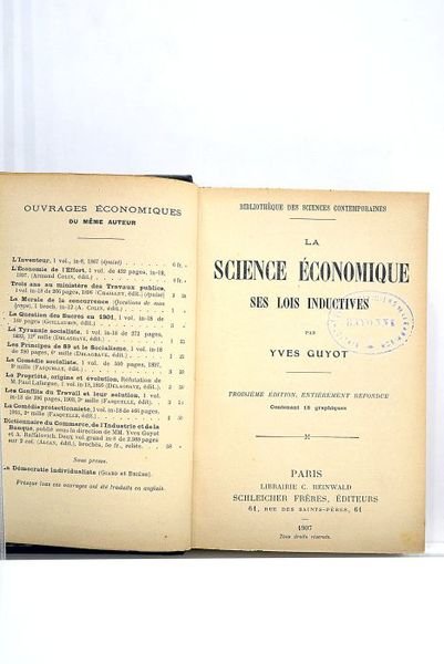 La science économique ses lois inductives. Troisième édition, entièrement refondue …