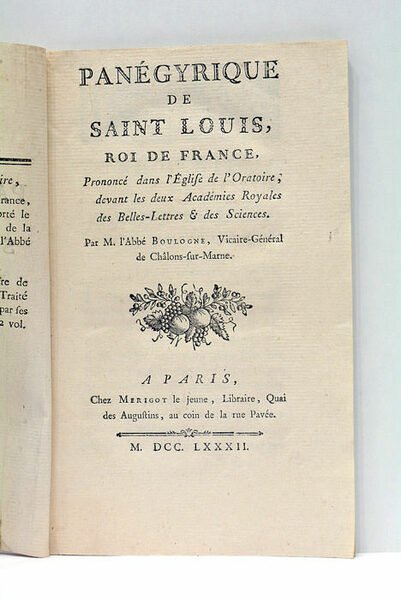 Panégyrique de Saint Louis, Roi de France, prononcé dans l'Église …