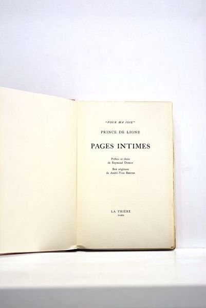 Pour ma joie I. Pages intimes. Préface et choix de …