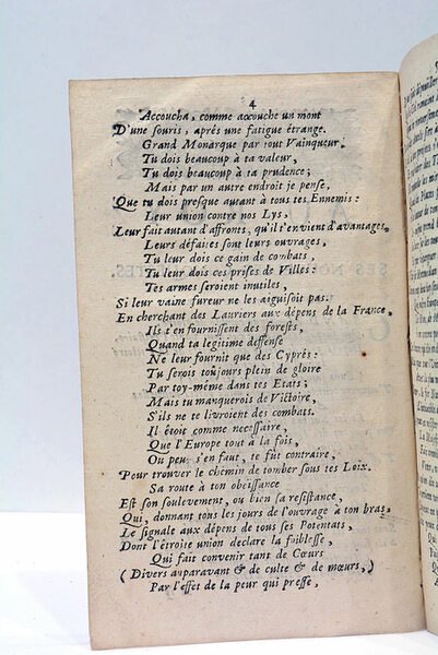 Au Roy sur ses Nouvelles Conquestes.