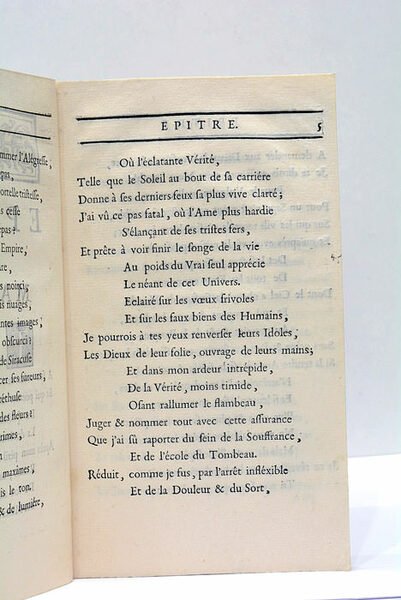 Epître sur sa convalescence.