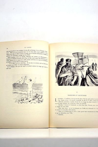 La ligne. Mermoz, Guillaumet, Saint-Exupéry et leur compagnons d'épopée. Illustrations …