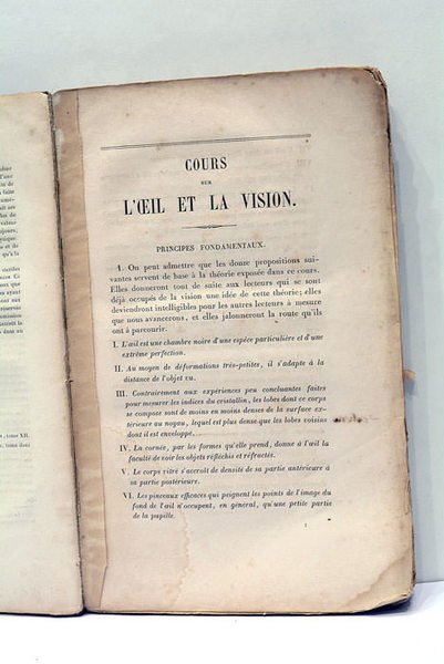 Cours élémentaire complet sur l’Oeil et la Vision de l’Homme …