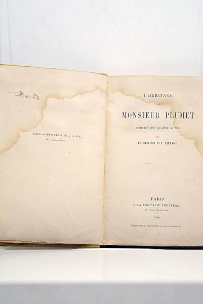 L'héritage de Monsieur Plumet. Comédie en quatre actes.