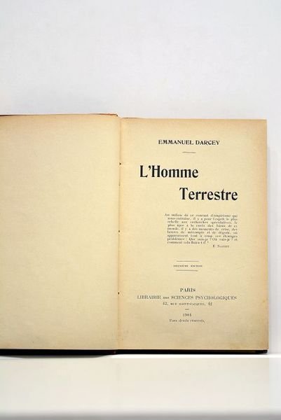 L'Homme Terrestre. Deuxième édition.