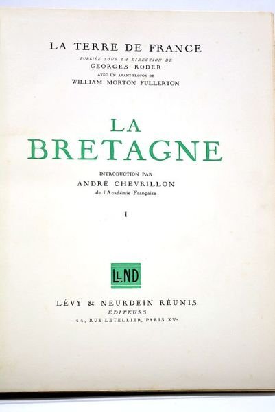 La terre de France. Avec un avant-propos de William Morton …