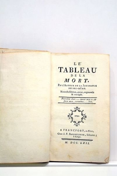 TABLEAU (Le) de la mort. Par l'Auteur de la Jouissance …