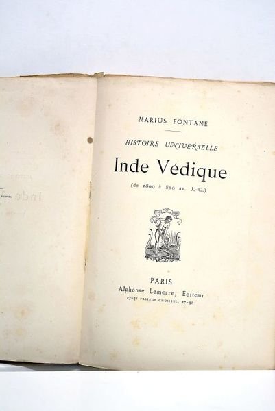 Histoire universelle: Inde Védique (de 1800 à 800 av. J.-C.).