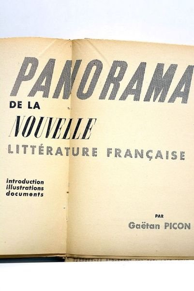 Panorama de la nouvelle littérature française. Introduction, illustrations, documents.